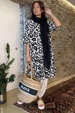 Kenya Tiered Midi Dress Mono
